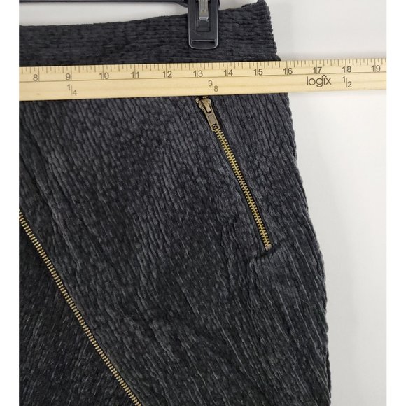 Urban Outfitters Skirt Womens Large Black Corduroy Zipper Pockets Mini - Picture 4 of 10